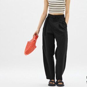 GU Black Tech Tucked Cocoon Parachute Pants Size Large